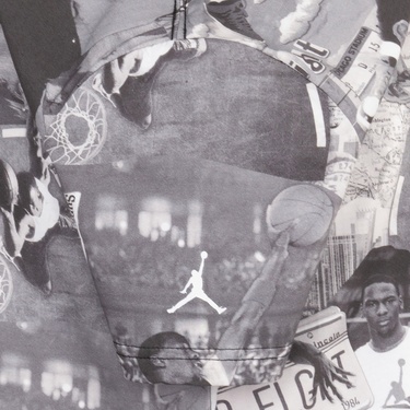  Jordan MJ Brooklyn Collage Çocuk Siyah/Beyaz Kısa Kol T-Shirt