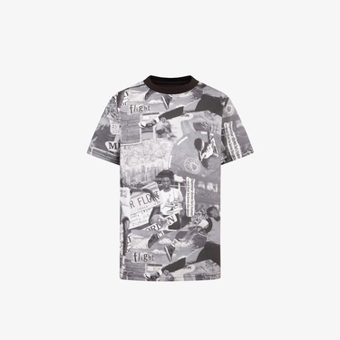  Jordan MJ Brooklyn Collage Çocuk Siyah/Beyaz Kısa Kol T-Shirt