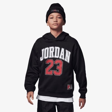  Jordan Jdn Jordan Fleece Pullover  Hoodie Çocuk Siyah Kapüşonlu Sweatshirt