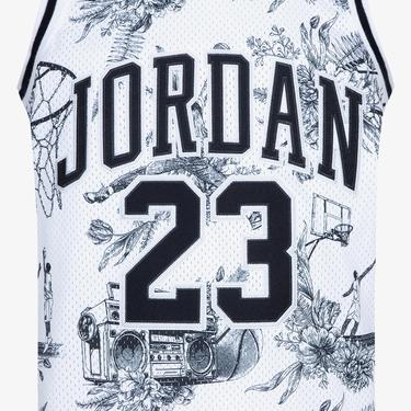  Jordan Jdn Jordan 23 Aop Jersey Çocuk Beyaz/Siyah Kolsuz Atlet