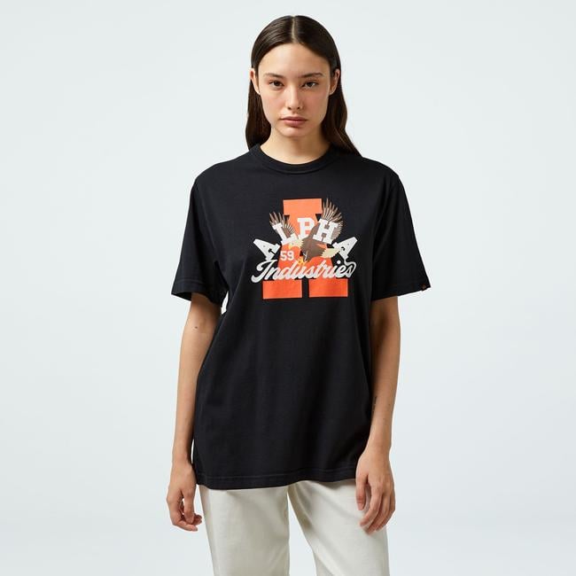  Alpha Industries Alpha Eagle Unisex Siyah T-Shirt