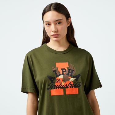  Alpha Industries Alpha Eagle Unisex Yeşil T-Shirt