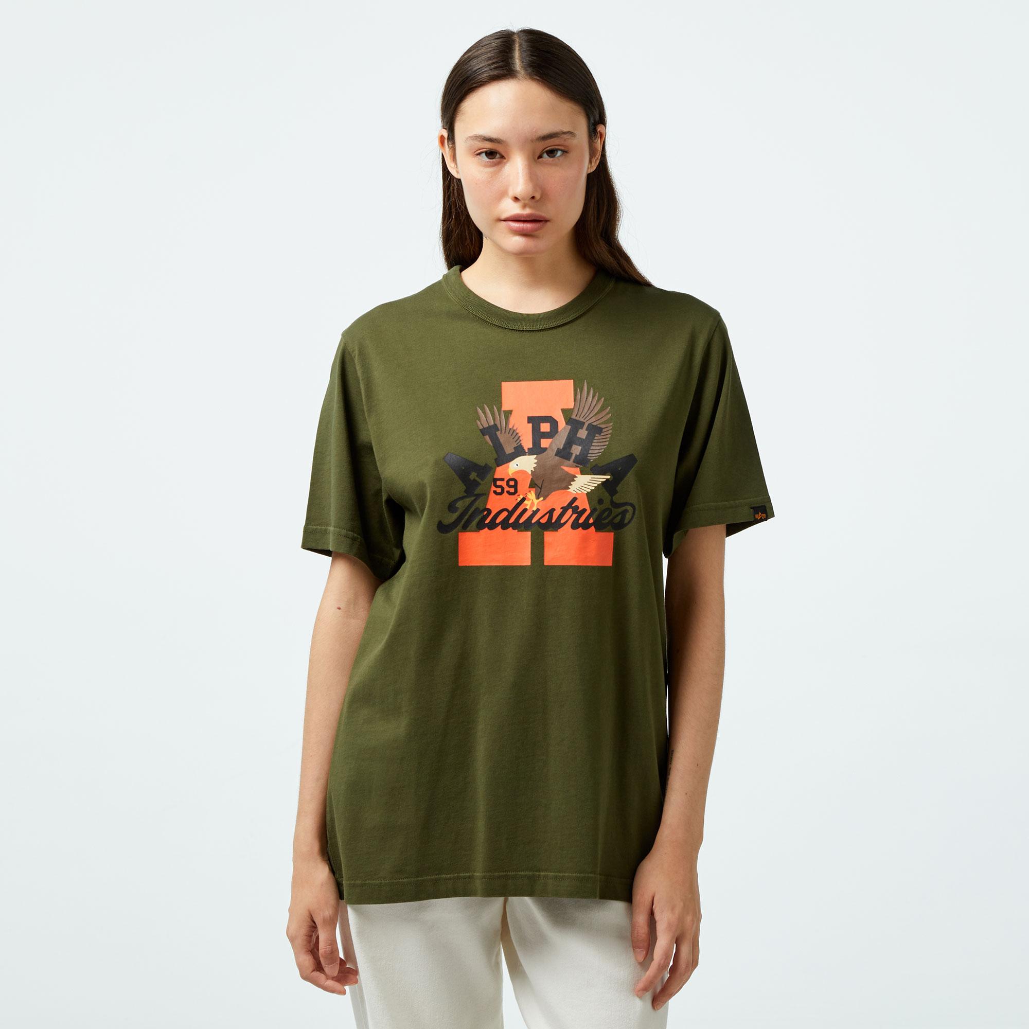 Alpha Industries Alpha Eagle Unisex Yeşil T-Shirt