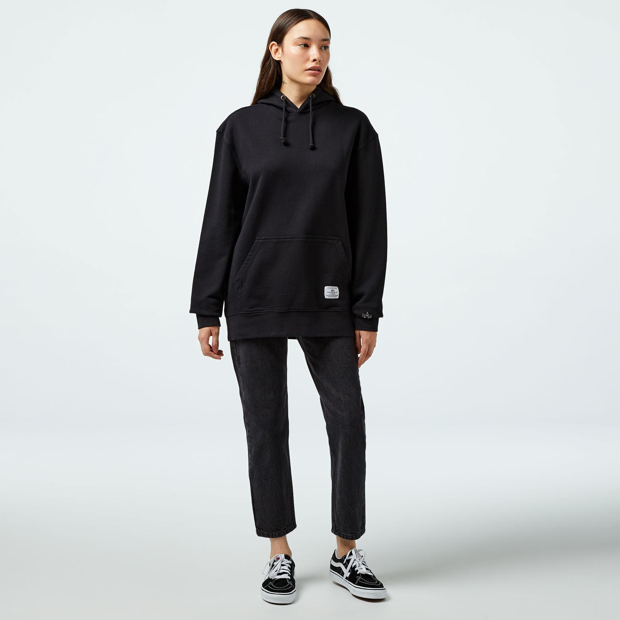 Alpha Industries Essential French Terry Unisex Siyah Sweatshirt