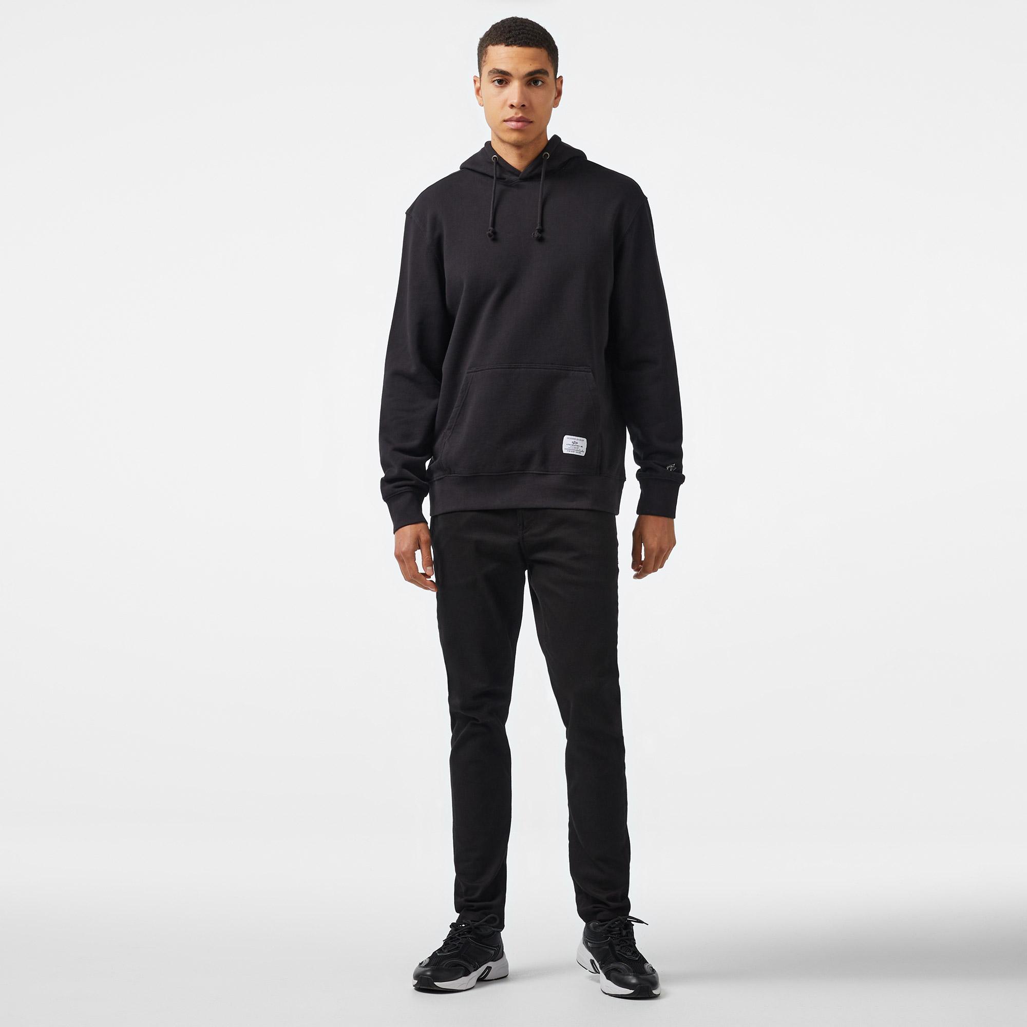 Alpha Industries Essential French Terry Unisex Siyah Sweatshirt