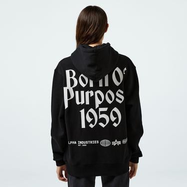  Alpha Industries Born Of Purpose Unisex Siyah Sweatshirt