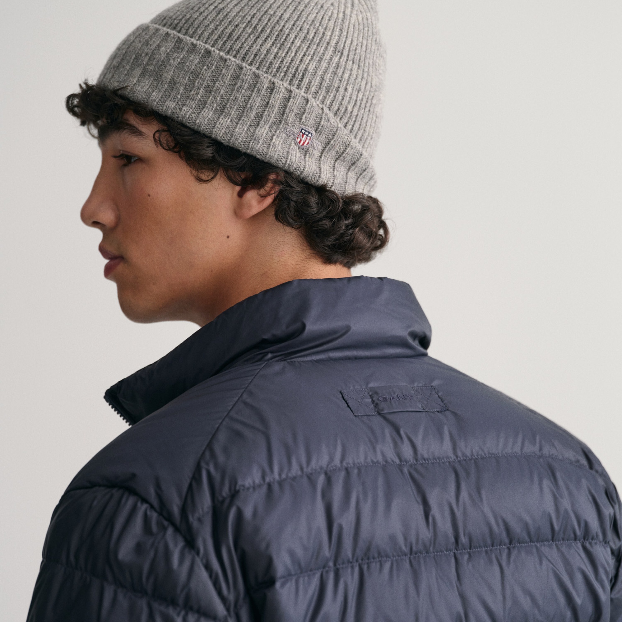 GANT Erkek Lacivert Dik Yaka Mont