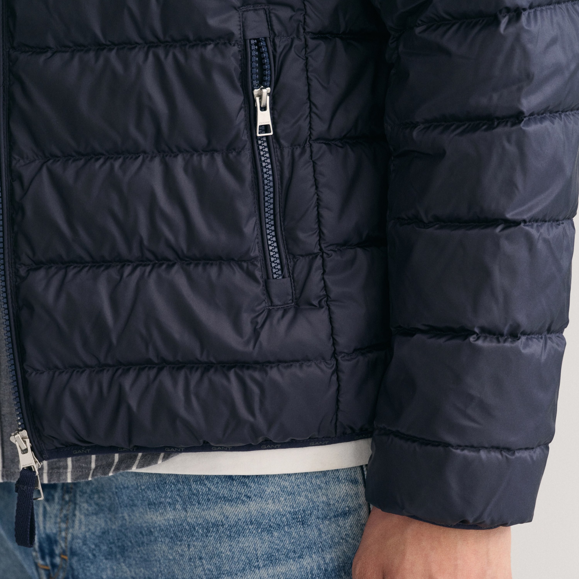 GANT Erkek Lacivert Dik Yaka Mont