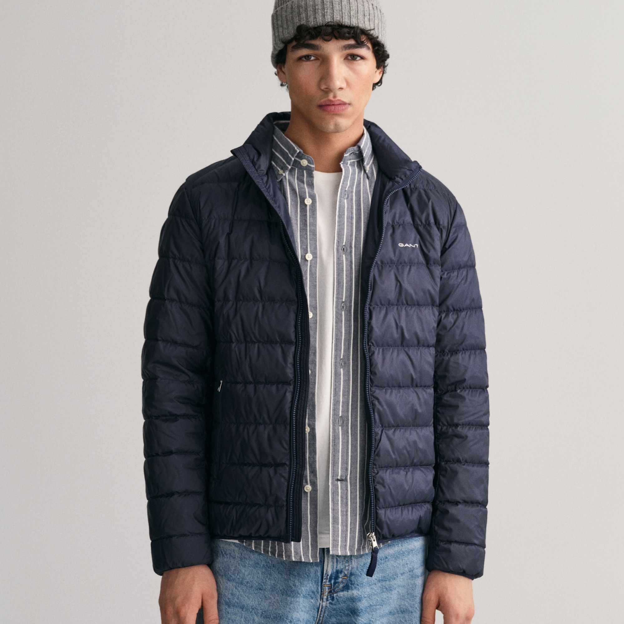 GANT Erkek Lacivert Dik Yaka Mont