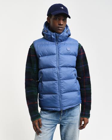  GANT Erkek Mavi Kapüşonlu Yelek