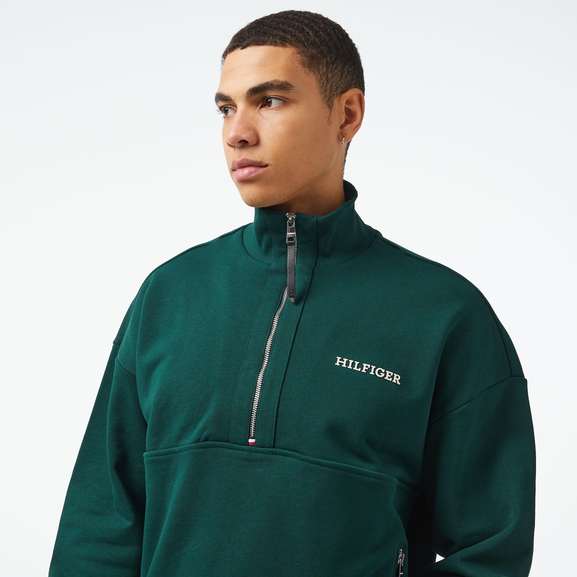 Tommy Hilfiger Erkek Yeşil Sweatshirt