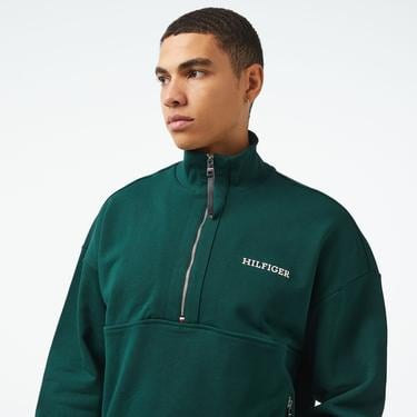  Tommy Hilfiger Erkek Yeşil Sweatshirt