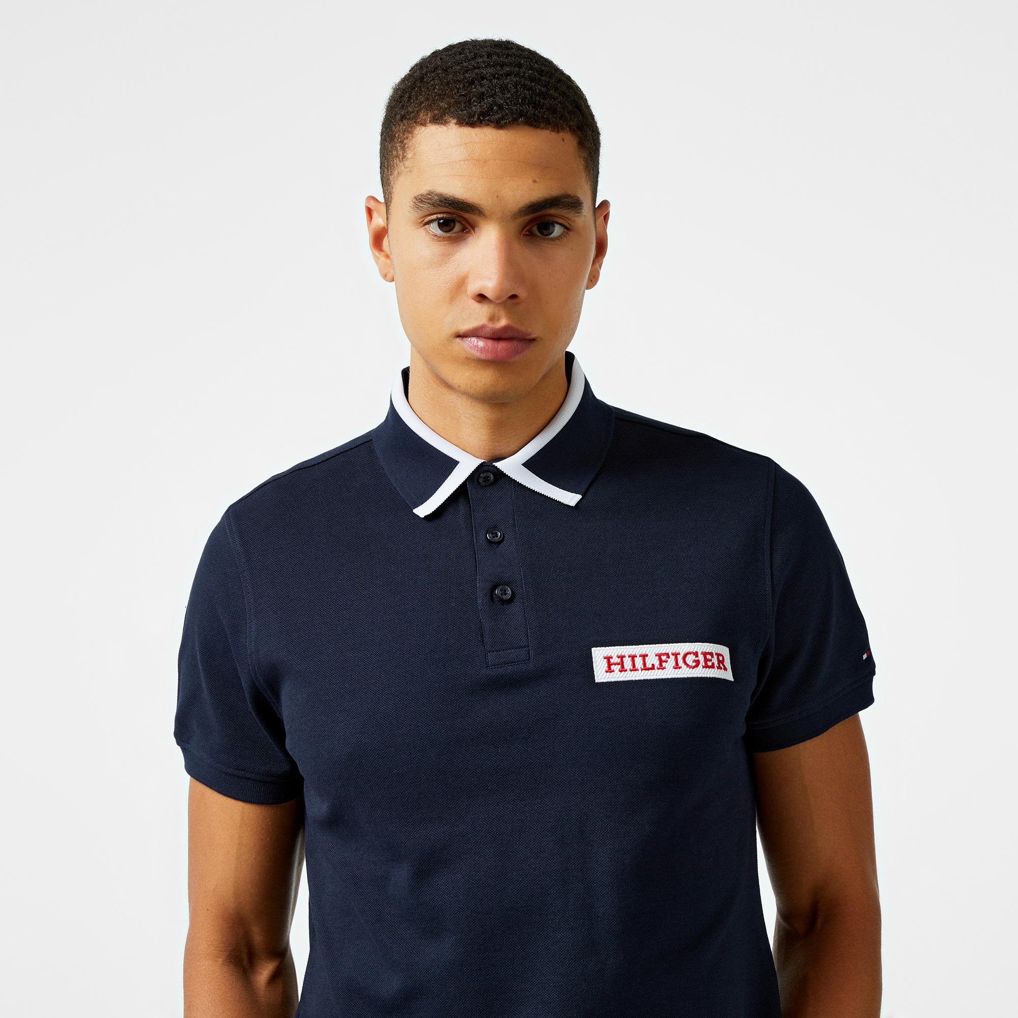 Tommy Hilfiger Erkek Mavi Polo