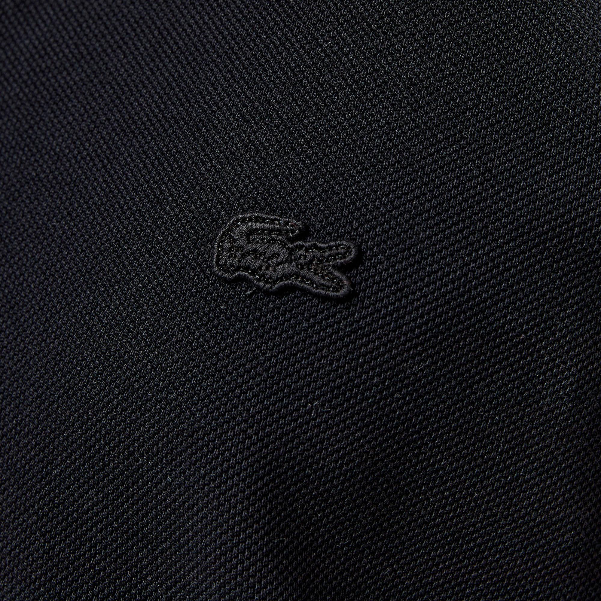 Erkek Relaxed Fit Uzun Kollu Siyah Polo