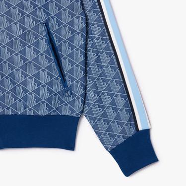  Lacoste Kadın Regular Fit Kapüşonlu Monogram Koyu Mavi Sweatshirt
