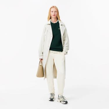  Kadın Regular Fit Bisiklet Yaka Koyu Yeşil Sweatshirt