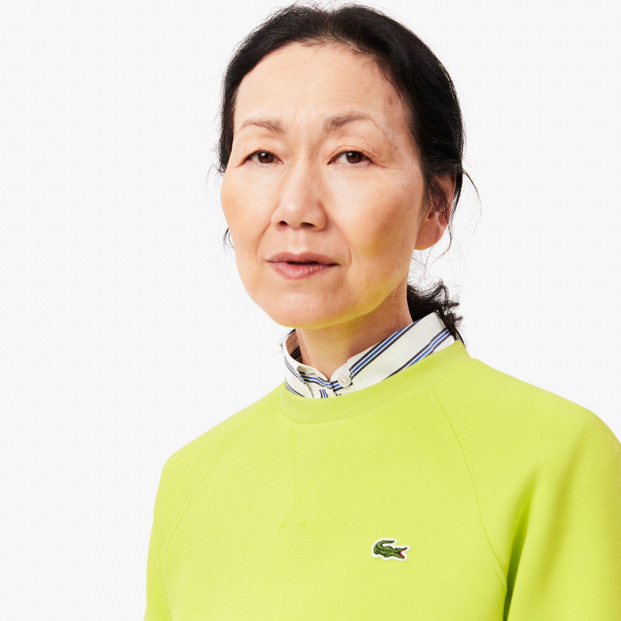 Kadın Regular Fit Bisiklet Yaka Sarı Sweatshirt