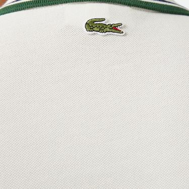  Erkek Regular Fit Uzun Kollu Yarım Fermuarlı Beyaz Polo