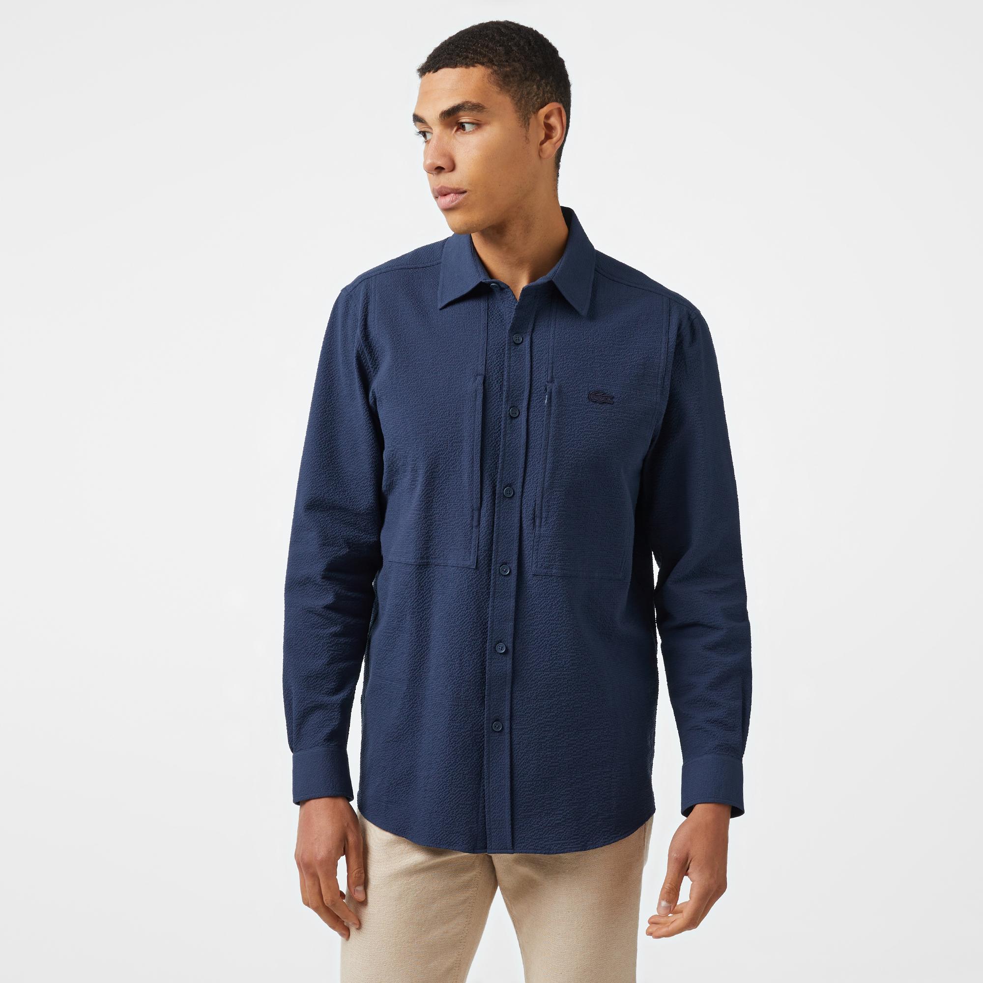 Erkek Regular Fit Lacivert Gömlek