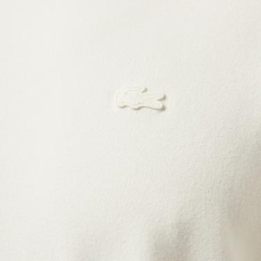  Erkek Relaxed Fit Bisiklet Yaka Beyaz Kazak