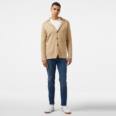  Erkek Classic Fit V Yaka Kahverengi Hırka