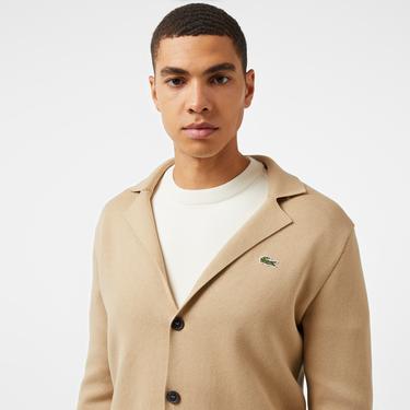  Erkek Classic Fit V Yaka Kahverengi Hırka