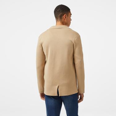  Erkek Classic Fit V Yaka Kahverengi Hırka