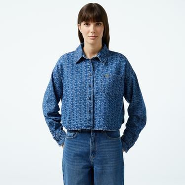  Kadın Loose Fit Mavi Gömlek