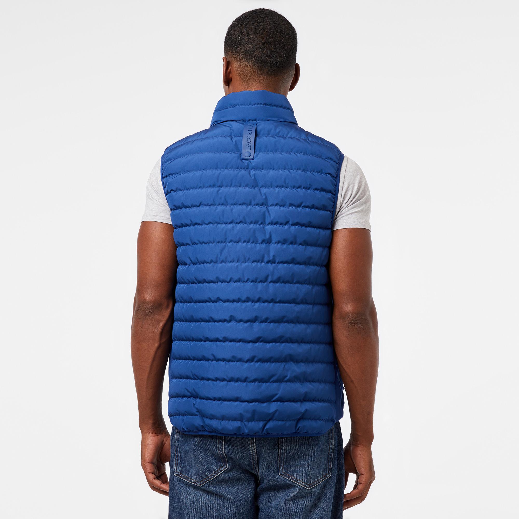 Erkek Dik Yaka Lacivert Yelek