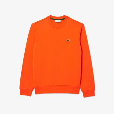  Erkek Classic Fit Bisiklet Yaka Turuncu Sweatshirt