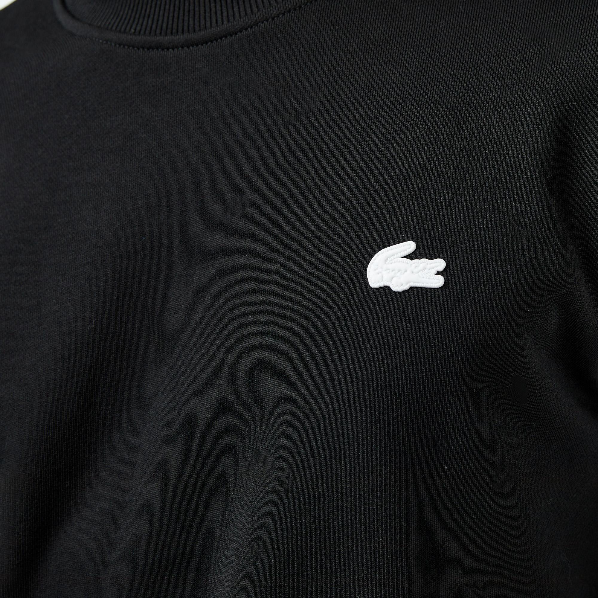 Erkek Relaxed Fit Bisiklet Yaka Baskılı Siyah Sweatshirt