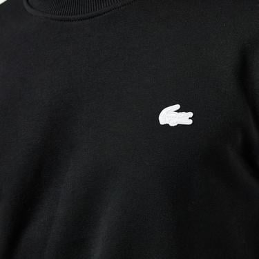  Erkek Relaxed Fit Bisiklet Yaka Baskılı Siyah Sweatshirt