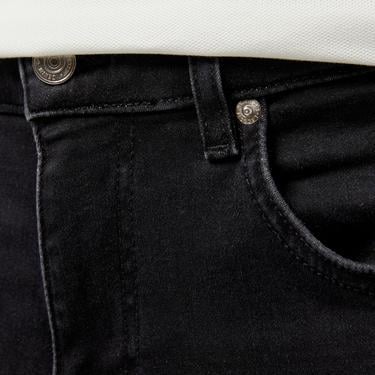  Erkek Regular Fit Denim Siyah Pantolon