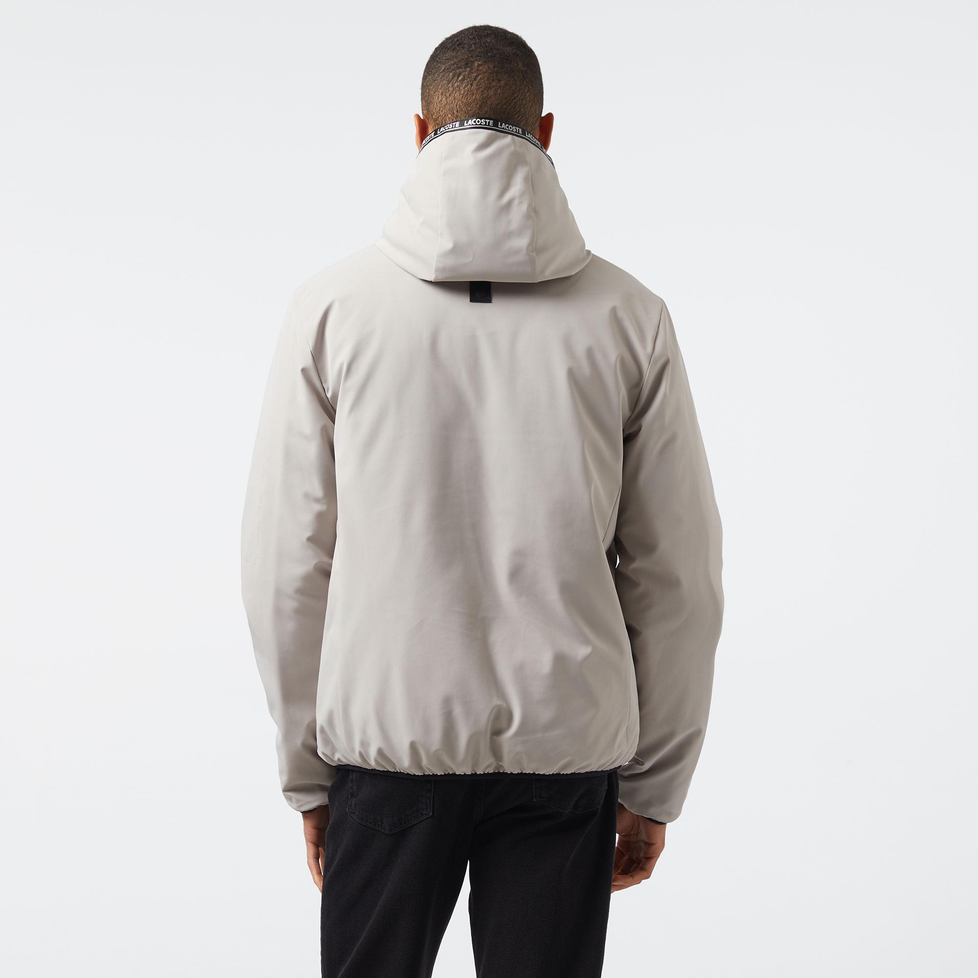 Erkek Regular Fit Kapüşonlu Gri Mont