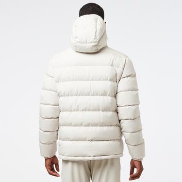  Erkek Regular Fit Kapüşonlu Beyaz Şişme Mont