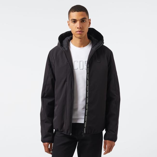  Erkek Regular Fit Kapüşonlu Siyah Mont