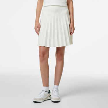  Kadın Flare Fit Beyaz Etek