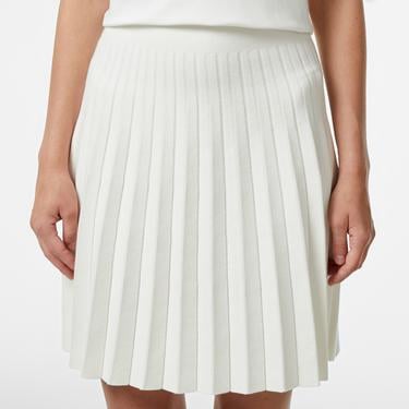  Kadın Flare Fit Beyaz Etek