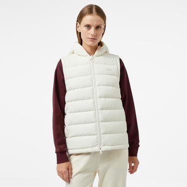  Kadın Regular Fit Kapüşonlu Beyaz Mont