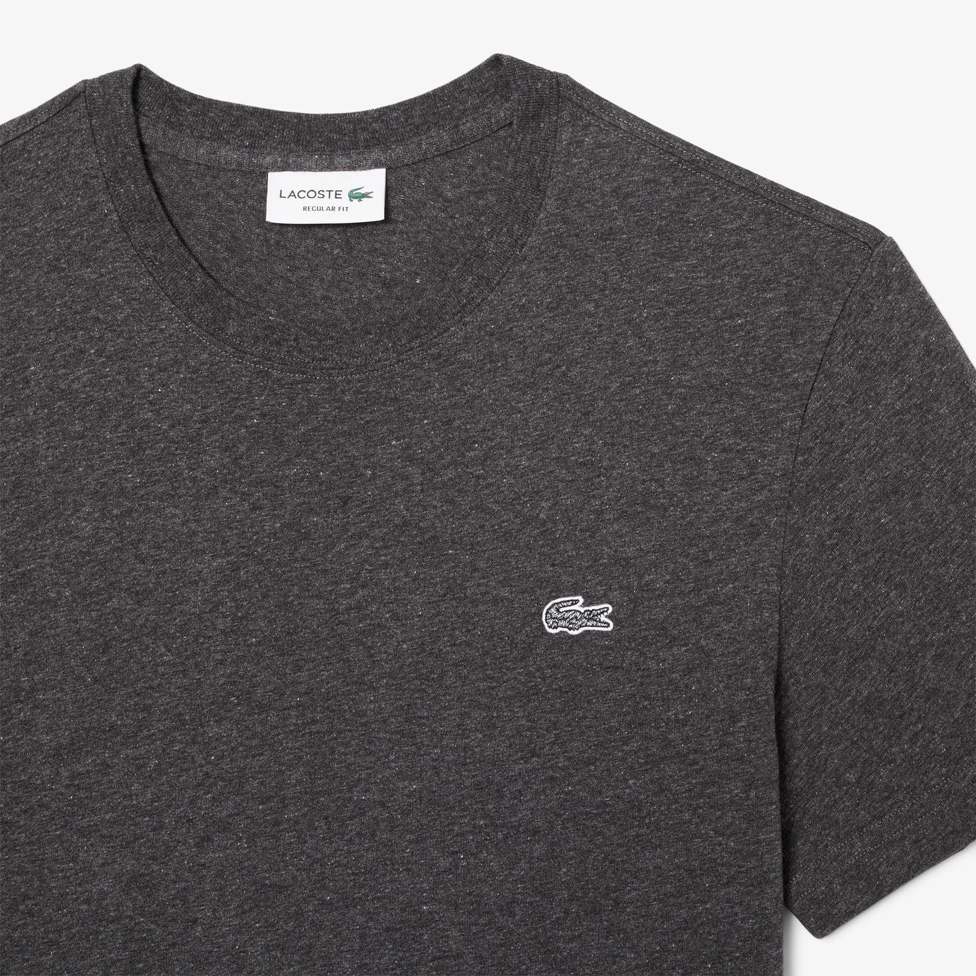 Erkek Regular Fit Bisiklet Yaka Koyu Gri T-Shirt