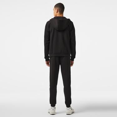  Erkek Slim Fit Çizgili Siyah Eşofman Altı