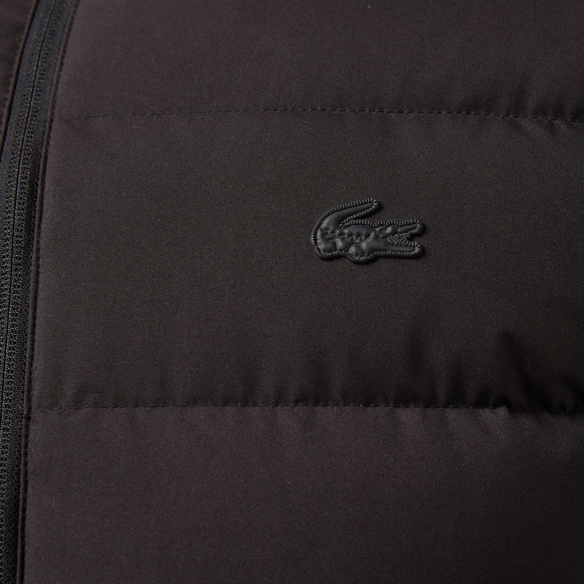 Erkek Regular Fit Kapüşonlu Siyah Şişme Mont