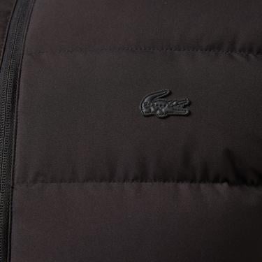  Erkek Regular Fit Kapüşonlu Siyah Şişme Mont