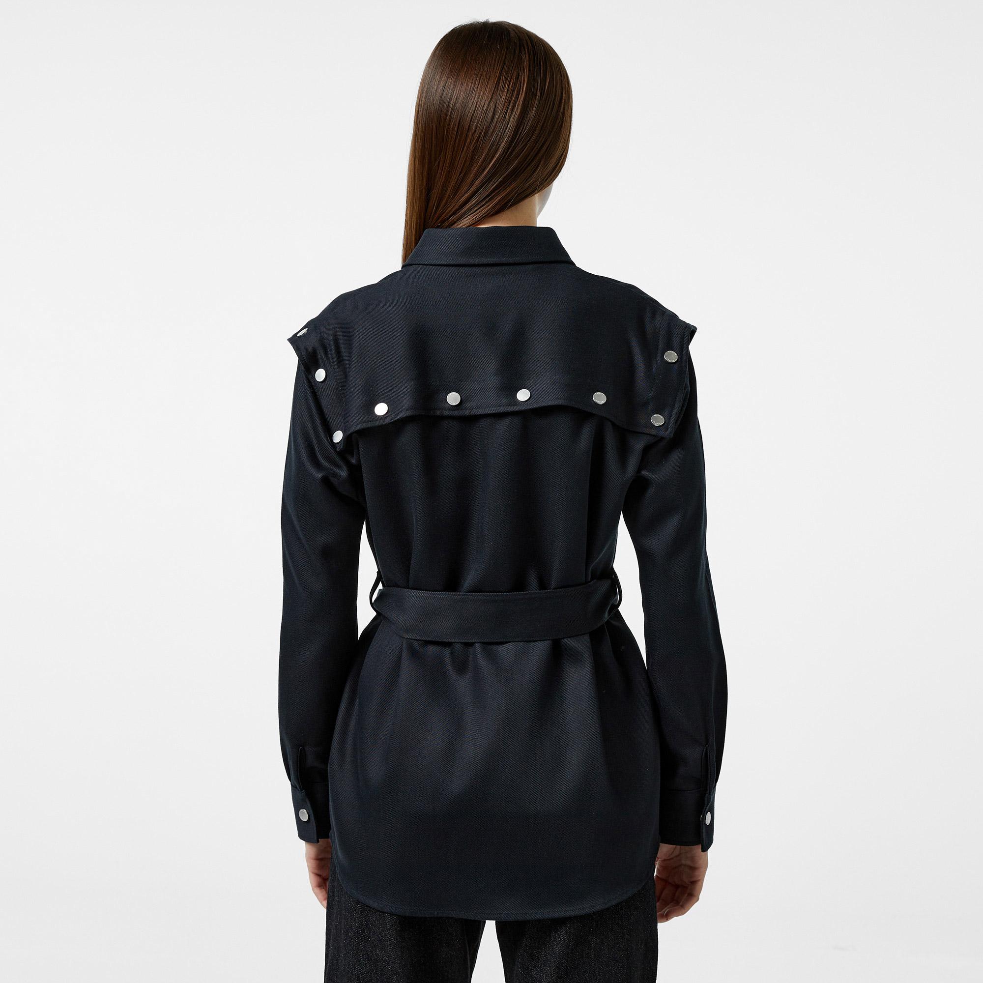 Kadın Regular Fit Siyah Gömlek