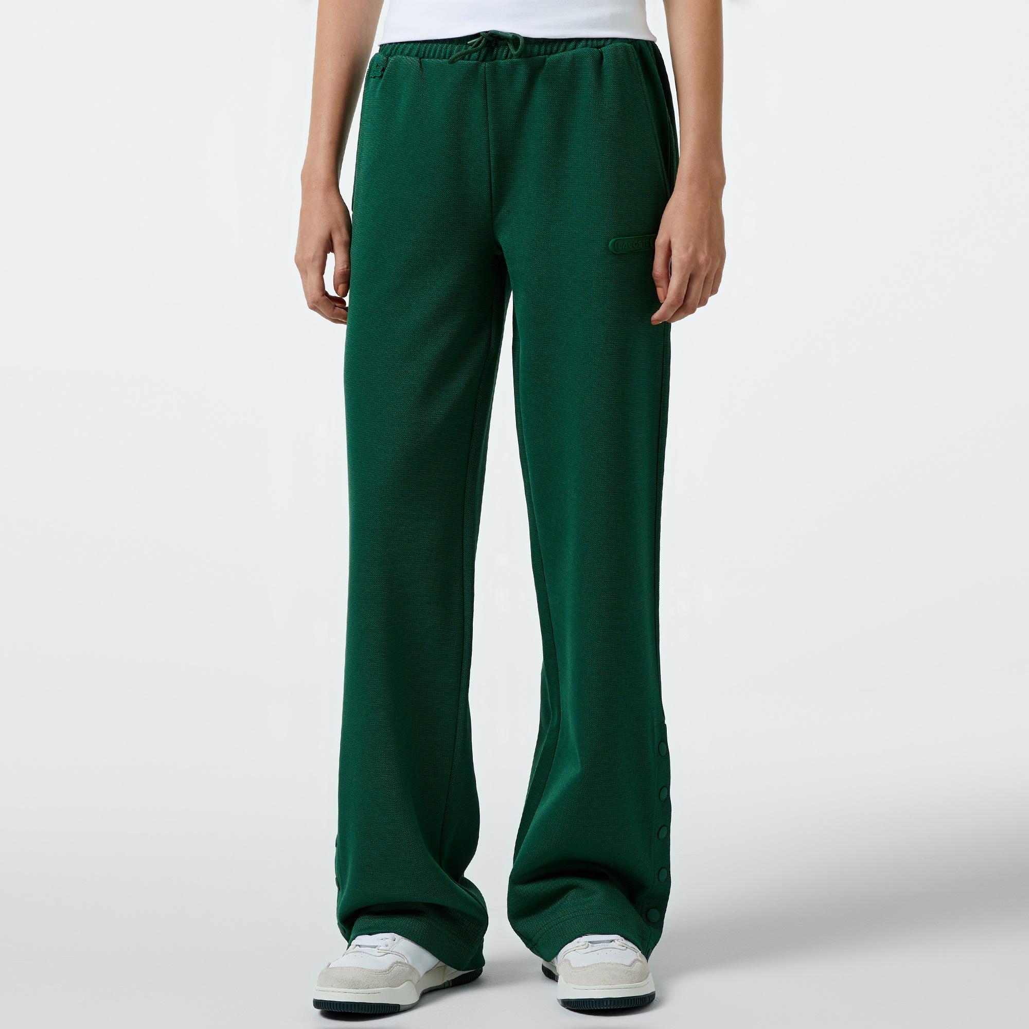 Kadın Straight Fit Koyu Yeşil Eşofman Altı