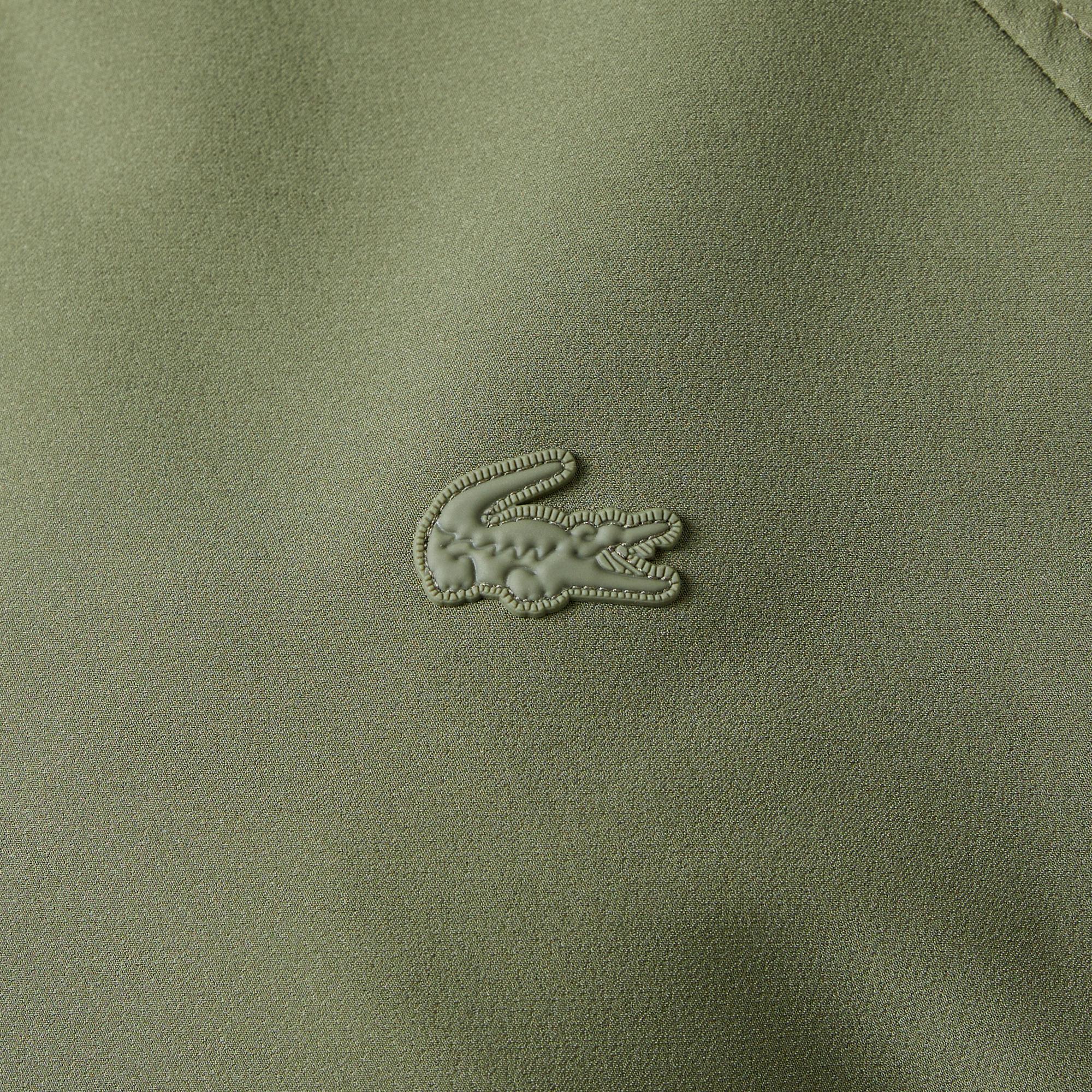 Kadın Relaxed Fit Kapüşonlu Yeşil Yağmurluk