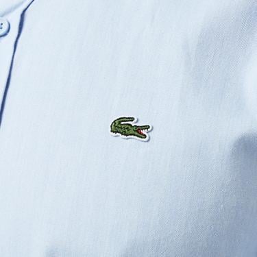  Erkek Slim Fit Düğmeli Yaka Mavi Gömlek