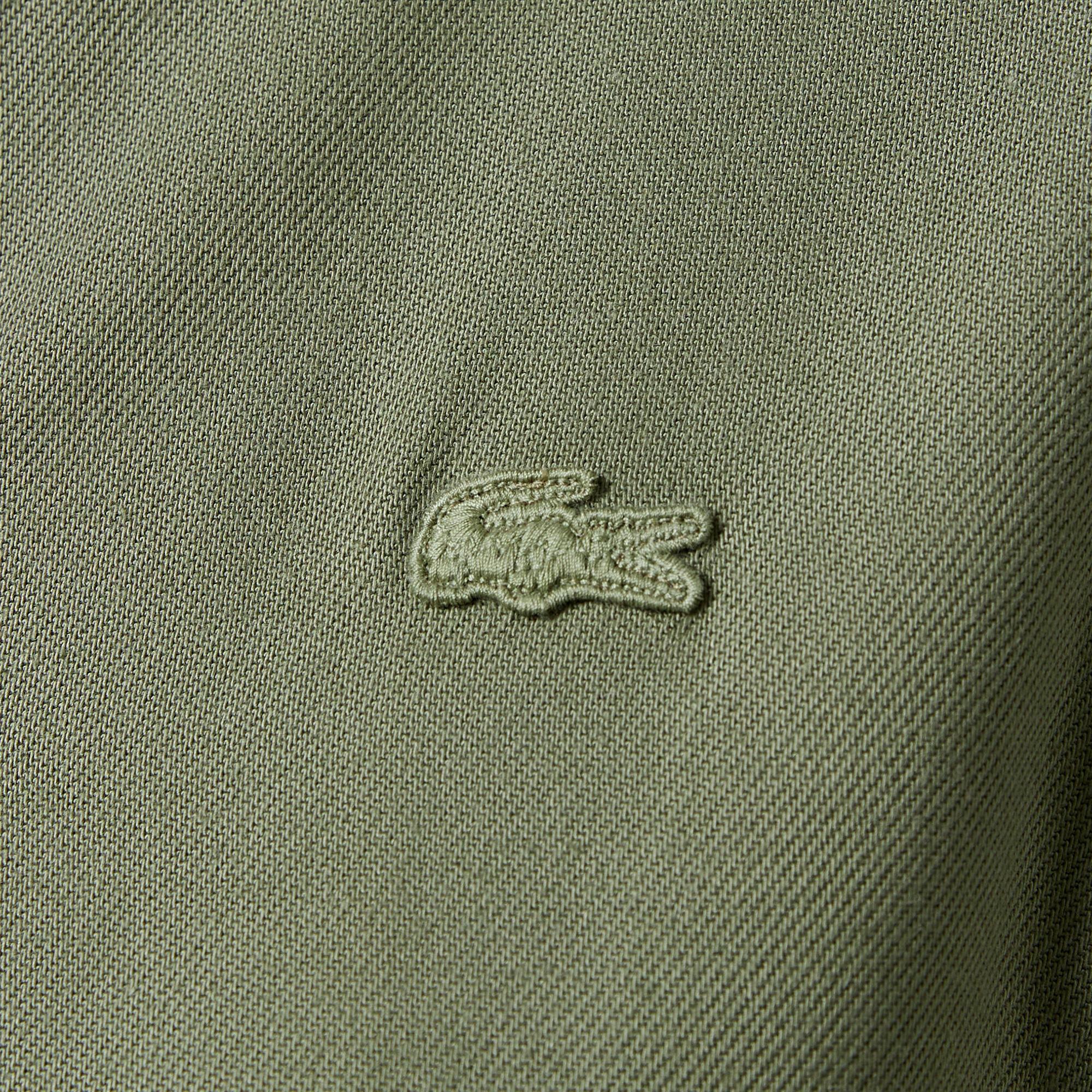 Kadın Relaxed Fit Uzun Kollu Gömlek Yaka Haki Elbise