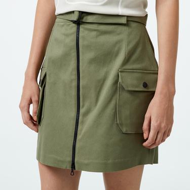  Kadın Relaxed Fit Haki Etek