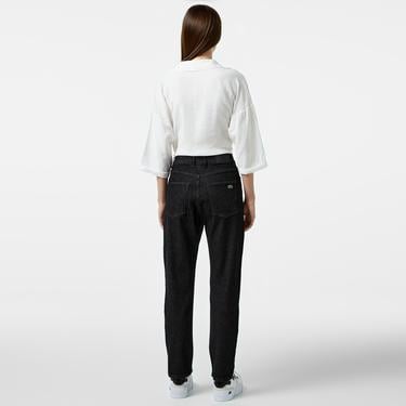  Kadın Regular Fit Denim Siyah Pantolon